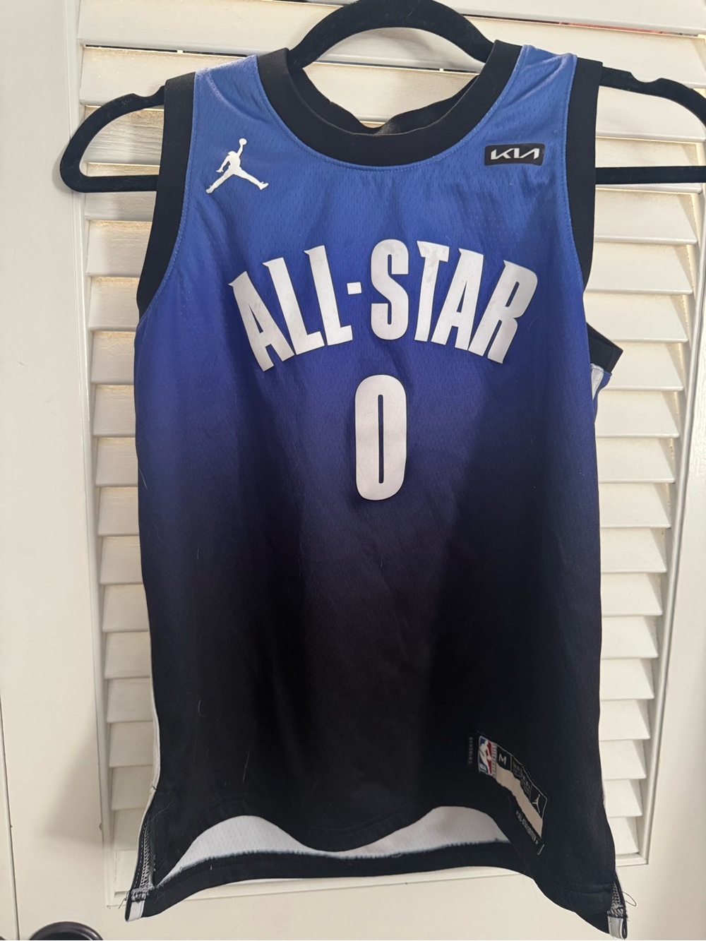 NBA All-Star Gradient Blue to Black Kids Jersey - White Lettering